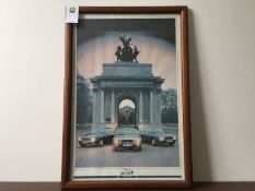 Framed Jaguar (3 car) Print