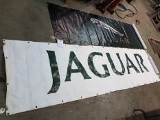 2 X jaguar Banners (white 12ft / Black 9.5ft)