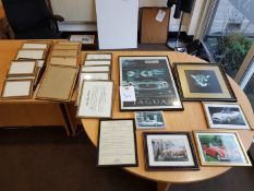 Various Jaguar Dealer Pictures in Frames