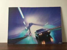 Jaguar Night Time Action Print