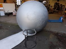 6ft GRP Globe with Embossed Land Features on stand ( Originally situated in the Meeting Area at Jag
