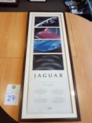 Jaguar Mission Statement display in wooden Frame 42