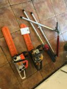 Two Chainsaws Plus Attachments