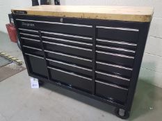 Snap On 19 Drawer Roll Cab Tool Box with optional Hard Wood Top