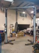 Garage Rotary 3100KG 2 post Base less car ramp 3 phase