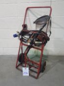 BOC Welding trolley with cutting torch and brazing rods