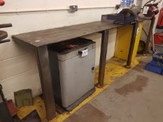 Steel work bench with large Vice inc ( Bench grinder is not inc)