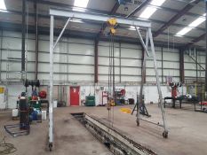 Mobile Gantry with 3 Tonne Manual Hoist (To Suit HGV Work) See Photos - will be disassembled prior t