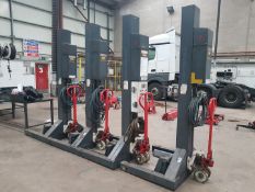 4 x NUSSBAUM 30 Tonne Wagon Jacks Wagon Jacks rated at 30 Tonnes collectively, in working order. See