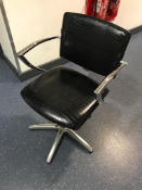 Black Leather Snake Skin Hairdressing / Barber's Chair