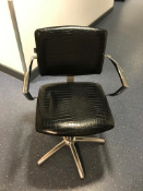 Black Leather Snake Skin Hairdressing / Barber's Chair