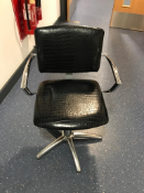 Black Leather Snake Skin Hairdressing / Barber's Chair