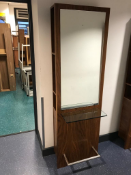 Wall Mounted Beauty Station with Mirror and Side Storage