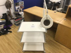 3 Tier Trolley with Maginified Ring Light
