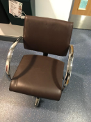 Brown leather Hairdressing / Barber's Chair