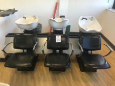 Triple Hair Wash Basin Station
