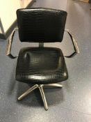 Black Leather Snake Skin Hairdressing / Barber's Chair