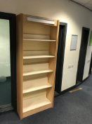 2x Wall Fixed Book Shelving Units