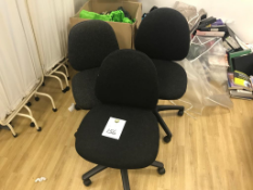 3x Black 2 Leaver, Operator Chairs