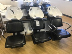 Triple Hair Wash Basin Station