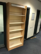 2x Wall Fixed Book Shelving Units