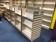 5x Double Sided Magazine Shelving Units