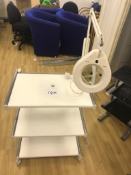 3 Tier Trolley with Maginified Ring Light