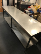 Stainless Steel Counter with Shelf Below