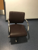 Brown leather Hairdressing / Barber's Chair