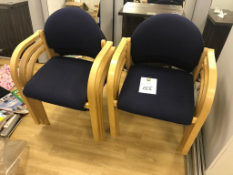 6x Blue Reception Chairs