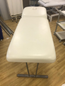 Cream Adjustable Massage Bed with Face Hole