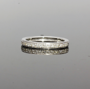 18ct White Gold French Diamond Eternity / Wedding Ring