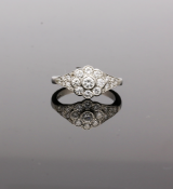 Platinum Diamond Cluster Ring 0.80cts