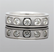 18ct White Gold 'Hearts On Fire' Diamond Wedding / Eternity Ring