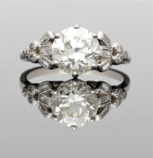 Vintage Natural Single Stone Diamond Ring 2.05cts