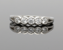 Platinum Diamond 5 Stone Ring .50cts