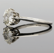 Edwardian Platinum Diamond Solitaire Ring 1.50 cts