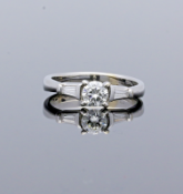 18ct White Gold Diamond Ring .55cts
