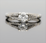 Vintage 1955 Platinum Diamond Solitaire Ring 0.55cts
