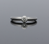 Platinum Diamond Solitaire Ring .33cts