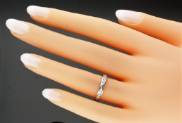 Platinum Diamond Shaped Eternity Wedding Ring