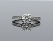 Platinum Diamond Solitaire Ring 1ct