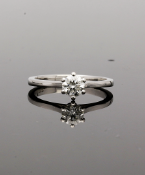 18ct White Gold Diamond Solitaire Ring .40cts