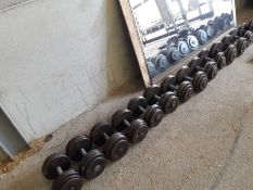 Cast Dumbell Set 9 Pairs 17.5 -37.5