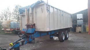 18 ton tipping trailer blower trailer grain wood chip tractor