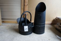 A pair of coal scuttles