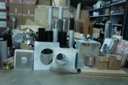 A quantity of chimney parts