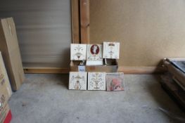 A quantity of fire place insert tiles