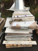 A pallet of granite pieces