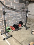 Body Max Squat Rack With 100kg Of Varius Weights